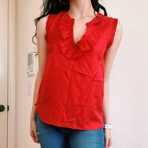 Red J.Crew Blouse